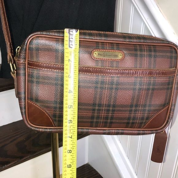 RALPH LAUREN Black Watch Tartan Plaid Crossbody Messenger Bag - Picture 10 of 17